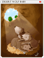 Baby Desert Wolf Card