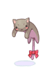 Gray Drooping Cat