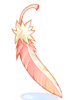 Red tinted Feather